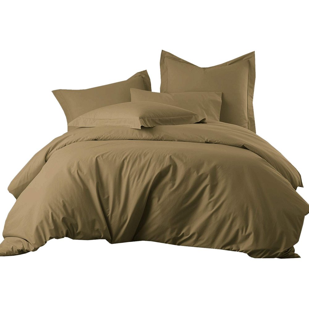 800 Thread Count 1pcs Cotton Oversize Queen Size Duvet Cover All Season Taupe Comforter Cover Oversize Queen (98 x 98)
