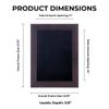 11x14 Shadow Box Frame Brown Walnut Wood | with a 3/4" Usable Display Depth | Includes a Black Real Suede Texture Acid-Free Backing Board, UV Resistant Acrylic, and Hanging Hardware view 3