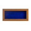 10x20 Shadow Box Frame Light Brown Wood | with a 3/4" Usable Display Depth | Includes a Royal Blue Real Suede Texture Acid-Free Backing Board, UV Resistant Acrylic, and Hanging Hardware view 3