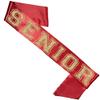 Senior Sash Red - Gold Sparkle Senior Red Premium Grade Satin Sash - High School College Senior Gifts - RedStn(SNR) GLD view 3