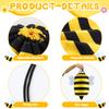 Kingdder 12 Pcs Bee Drawstring Bags Honey Bee Party Favor Bags Themed Birthday Sport Sack Gym Cloth Backpack Candy Goodie for Kids Boys Girls Animal Party Baby Shower Supply Decoration view 3