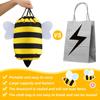 Kingdder 12 Pcs Bee Drawstring Bags Honey Bee Party Favor Bags Themed Birthday Sport Sack Gym Cloth Backpack Candy Goodie for Kids Boys Girls Animal Party Baby Shower Supply Decoration view 4