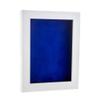 11x14 Shadow Box Frame White Wood | with a 3/4" Usable Display Depth | Includes a Royal Blue Real Suede Texture Acid-Free Backing Board, UV Resistant Acrylic, and Hanging Hardware view 1