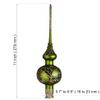 Christmas Holly Mistletoe Glass Christmas Tree Topper view 2