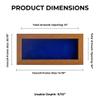 13x34 Shadow Box Frame Light Brown Wood | with a 3/4" Usable Display Depth | Includes a Royal Blue Real Suede Texture Acid-Free Backing Board, UV Resistant Acrylic, and Hanging Hardware view 4