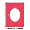6x8 Mat Bevel Cut for 4x5 Photos - Precut Cardinal Red Oval Shaped Photo Mat Board Opening - Acid Free Matte to Protect Your Pictures - Bevel Cut for Family Photos, Pack of 10 Matboards view 2