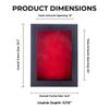 13x34 Shadow Box Frame Black Wood | with a 3/4" Usable Display Depth | Includes a Red Real Suede Texture Acid-Free Backing Board, UV Resistant Acrylic, and Hanging Hardware view 1