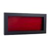 13x34 Shadow Box Frame Black Wood | with a 3/4" Usable Display Depth | Includes a Red Real Suede Texture Acid-Free Backing Board, UV Resistant Acrylic, and Hanging Hardware view 2