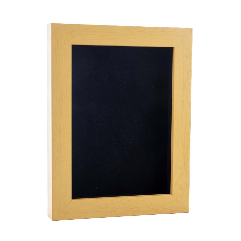 11x14 Shadow Box Frame Natural Wood | with a 3/4" Usable Display Depth | Includes a Black Real Suede Texture Acid-Free Backing Board, UV Resistant Acrylic, and Hanging Hardware