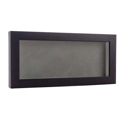 10x20 Shadow Box Frame Brown Walnut Wood | with a 3/4" Usable Display Depth | Includes a Light Grey Real Suede Texture Acid-Free Backing Board, UV Resistant Acrylic, and Hanging Hardware