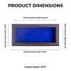 10x20 Shadow Box Frame Brown Walnut Wood | with a 3/4" Usable Display Depth | Includes a Royal Blue Real Suede Texture Acid-Free Backing Board, UV Resistant Acrylic, and Hanging Hardware view 3