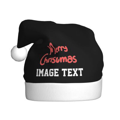 Personalized Christmas Hat Funny Santa Hat Christmas Custom Hat Family Womens Mens Christmas Decor Hat Black Santa Hat