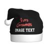 Personalized Christmas Hat Funny Santa Hat Christmas Custom Hat Family Womens Mens Christmas Decor Hat Black Santa Hat view 1
