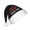 Personalized Christmas Hat Funny Santa Hat Christmas Custom Hat Family Womens Mens Christmas Decor Hat Black Santa Hat view 2