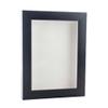 11x14 Shadow Box Frame Charcoal Gray Wood | with a 3/4" Usable Display Depth | Includes a White Real Suede Texture Acid-Free Backing Board, UV Resistant Acrylic, and Hanging Hardware view 1