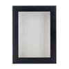 11x14 Shadow Box Frame Charcoal Gray Wood | with a 3/4" Usable Display Depth | Includes a White Real Suede Texture Acid-Free Backing Board, UV Resistant Acrylic, and Hanging Hardware view 3