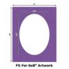 8x10 Mat Bevel Cut for 6x8 Photos - Precut Dark Purple Oval Shaped Photo Mat Board Opening - Acid Free Matte to Protect Your Pictures - Bevel Cut for Family Photos, Pack of 10 Matboards view 2