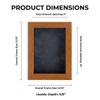 11x14 Shadow Box Frame Light Brown Wood | with a 3/4" Usable Display Depth | Includes a Dark Grey Real Suede Texture Acid-Free Backing Board, UV Resistant Acrylic, and Hanging Hardware view 4