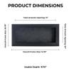 13x34 Shadow Box Frame Charcoal Gray Wood | with a 3/4" Usable Display Depth | Includes a Dark Grey Real Suede Texture Acid-Free Backing Board, UV Resistant Acrylic, and Hanging Hardware view 4