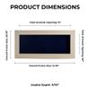 13x34 Shadow Box Frame White Washed Wood | with a 3/4" Usable Display Depth | Includes a Navy Blue Real Suede Texture Acid-Free Backing Board, UV Resistant Acrylic, and Hanging Hardware view 4