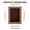 11x14 Shadow Box Frame Light Brown Wood | with a 3/4" Usable Display Depth | Includes a Brown Real Suede Texture Acid-Free Backing Board, UV Resistant Acrylic, and Hanging Hardware view 4