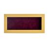 13x34 Shadow Box Frame Natural Wood | with a 3/4" Usable Display Depth | Includes a Dark Berry Real Suede Texture Acid-Free Backing Board, UV Resistant Acrylic, and Hanging Hardware view 3