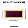 13x34 Shadow Box Frame Natural Wood | with a 3/4" Usable Display Depth | Includes a Dark Berry Real Suede Texture Acid-Free Backing Board, UV Resistant Acrylic, and Hanging Hardware view 4
