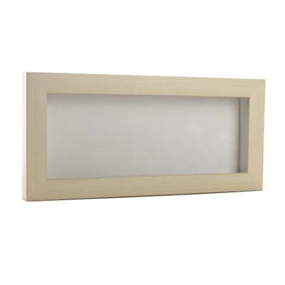 10x20 Shadow Box Frame White Washed Wood | with a 3/4" Usable Display Depth | Includes a White Real Suede Texture Acid-Free Backing Board, UV Resistant Acrylic, and Hanging Hardware