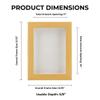 11x14 Shadow Box Frame Natural Wood | with a 3/4" Usable Display Depth | Includes a White Real Suede Texture Acid-Free Backing Board, UV Resistant Acrylic, and Hanging Hardware view 4