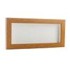 13x34 Shadow Box Frame Light Brown Wood | with a 3/4" Usable Display Depth | Includes a White Real Suede Texture Acid-Free Backing Board, UV Resistant Acrylic, and Hanging Hardware view 1
