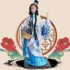 Jayiaine Chinese Doll Desktop Decor Ancient Four Beauties Doll Statue Oriental Asian Geisha Girl 12'' for Home Office Christmas Collectible,Four Beauties view 3