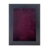 11x14 Shadow Box Frame Charcoal Gray Wood | with a 3/4" Usable Display Depth | Includes a Dark Berry Real Suede Texture Acid-Free Backing Board, UV Resistant Acrylic, and Hanging Hardware view 3