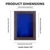 11x14 Shadow Box Frame Brown Walnut Wood | with a 3/4" Usable Display Depth | Includes a Royal Blue Real Suede Texture Acid-Free Backing Board, UV Resistant Acrylic, and Hanging Hardware view 3