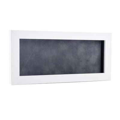10x20 Shadow Box Frame White Wood | with a 3/4" Usable Display Depth | Includes a Dark Grey Real Suede Texture Acid-Free Backing Board, UV Resistant Acrylic, and Hanging Hardware