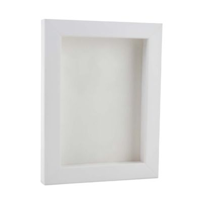 11x14 Shadow Box Frame White Wood | with a 3/4" Usable Display Depth | Includes a White Real Suede Texture Acid-Free Backing Board, UV Resistant Acrylic, and Hanging Hardware