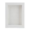 11x14 Shadow Box Frame White Wood | with a 3/4" Usable Display Depth | Includes a White Real Suede Texture Acid-Free Backing Board, UV Resistant Acrylic, and Hanging Hardware view 3