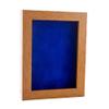 11x14 Shadow Box Frame Light Brown Wood | with a 3/4" Usable Display Depth | Includes a Royal Blue Real Suede Texture Acid-Free Backing Board, UV Resistant Acrylic, and Hanging Hardware view 1