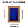 11x14 Shadow Box Frame Light Brown Wood | with a 3/4" Usable Display Depth | Includes a Royal Blue Real Suede Texture Acid-Free Backing Board, UV Resistant Acrylic, and Hanging Hardware view 4