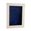 11x14 Shadow Box Frame White Washed Wood | with a 3/4" Usable Display Depth | Includes a Navy Blue Real Suede Texture Acid-Free Backing Board, UV Resistant Acrylic, and Hanging Hardware view 1