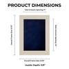 11x14 Shadow Box Frame White Washed Wood | with a 3/4" Usable Display Depth | Includes a Navy Blue Real Suede Texture Acid-Free Backing Board, UV Resistant Acrylic, and Hanging Hardware view 4