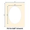 8x10 Mat Bevel Cut for 6x8 Photos - Precut Cream Oval Shaped Photo Mat Board Opening - Acid Free Matte to Protect Your Pictures - Bevel Cut for Family Photos, Pack of 10 Matboards view 2