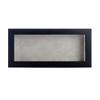10x20 Shadow Box Frame Black Wood | with a 3/4" Usable Display Depth | Includes a Light Grey Real Suede Texture Acid-Free Backing Board, UV Resistant Acrylic, and Hanging Hardware view 2