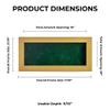10x20 Shadow Box Frame Natural Wood | with a 3/4" Usable Display Depth | Includes a Forest Green Real Suede Texture Acid-Free Backing Board, UV Resistant Acrylic, and Hanging Hardware view 4