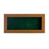 13x34 Shadow Box Frame Light Brown Wood | with a 3/4" Usable Display Depth | Includes a Forest Green Real Suede Texture Acid-Free Backing Board, UV Resistant Acrylic, and Hanging Hardware view 3