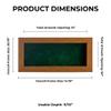 13x34 Shadow Box Frame Light Brown Wood | with a 3/4" Usable Display Depth | Includes a Forest Green Real Suede Texture Acid-Free Backing Board, UV Resistant Acrylic, and Hanging Hardware view 4