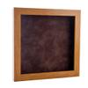 20x20 Shadow Box Frame Light Brown Wood | with a 3/4" Usable Display Depth | Includes a Brown Real Suede Texture Acid-Free Backing Board, UV Resistant Acrylic, and Hanging Hardware view 1