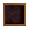 20x20 Shadow Box Frame Light Brown Wood | with a 3/4" Usable Display Depth | Includes a Brown Real Suede Texture Acid-Free Backing Board, UV Resistant Acrylic, and Hanging Hardware view 3