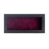 13x34 Shadow Box Frame Charcoal Gray Wood | with a 3/4" Usable Display Depth | Includes a Dark Berry Real Suede Texture Acid-Free Backing Board, UV Resistant Acrylic, and Hanging Hardware view 3