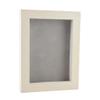 11x14 Shadow Box Frame White Washed Wood | with a 3/4" Usable Display Depth | Includes a Light Grey Real Suede Texture Acid-Free Backing Board, UV Resistant Acrylic, and Hanging Hardware view 1