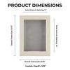 11x14 Shadow Box Frame White Washed Wood | with a 3/4" Usable Display Depth | Includes a Light Grey Real Suede Texture Acid-Free Backing Board, UV Resistant Acrylic, and Hanging Hardware view 4